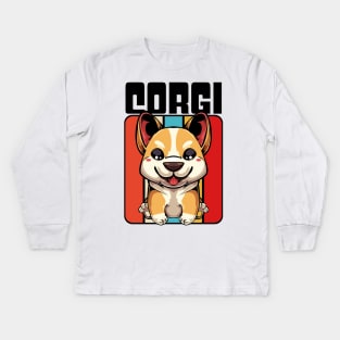 Corgi Kids Long Sleeve T-Shirt